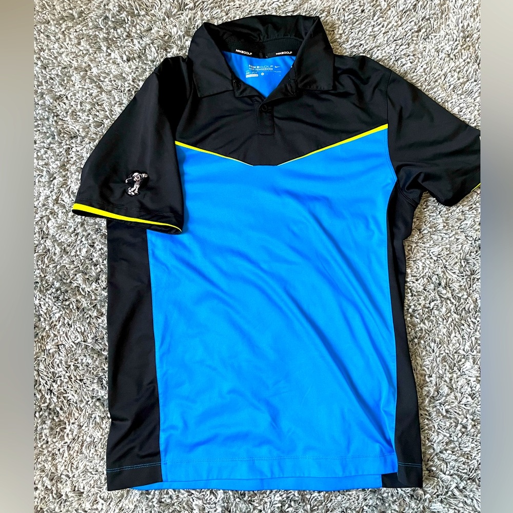 Nike Disney Golf Blue collared polo shirt size SMALL - sportswear, golfing